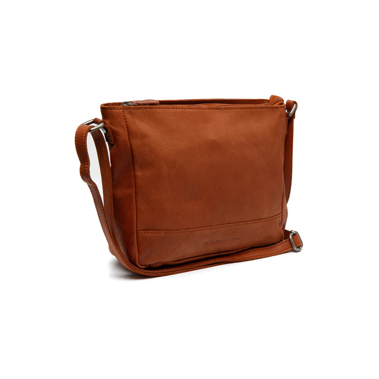 Chestefield Leren Schoudertas Cognac – Weimar