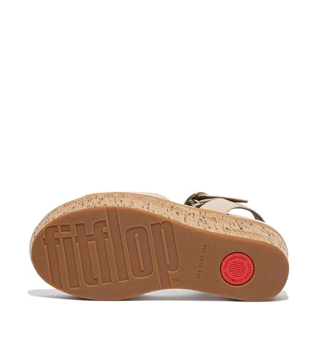 FITFLOP ELOISE CORKWRAP STONE BEIGE SANDALEN