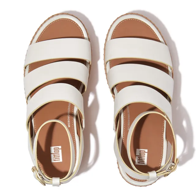 FitFlop Eloise leather/cork strappy wedge sandals