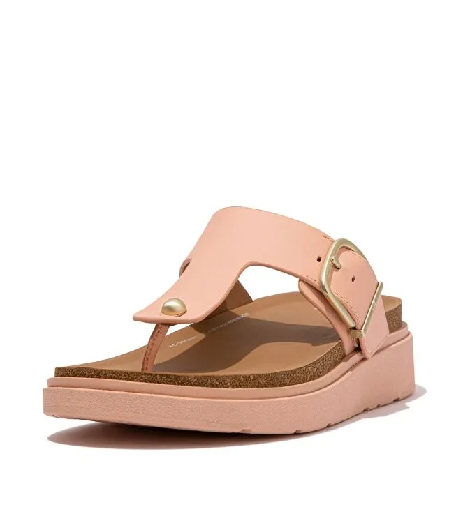 FITFLOP GENFF BUCKLE LEATHER TOEPOST SANDALS SLIPPERS