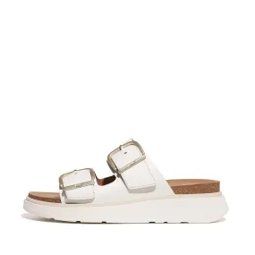 FitFlop Gen-FF Buckle Two-Bar Leather Slides urban white Slippers