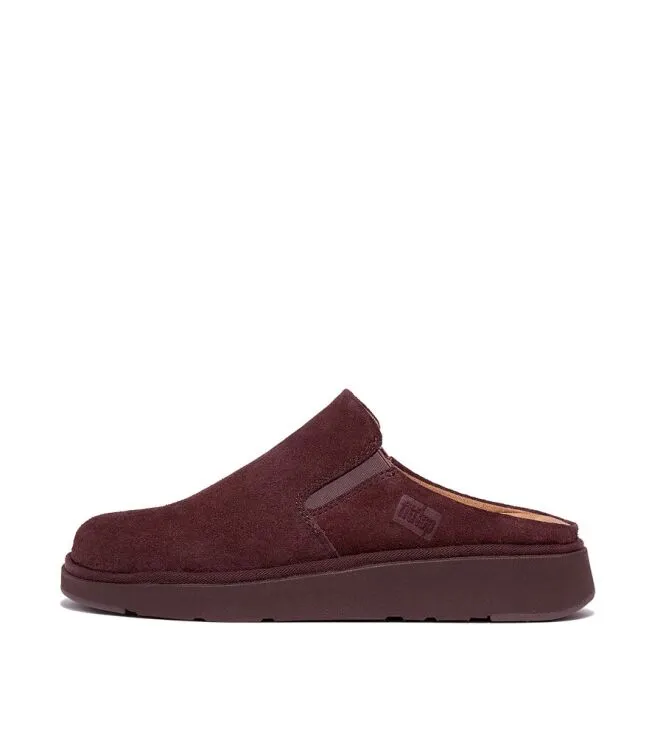 FITFLOP GENFF CLOSED BACK MULE DEEP MAROON SLIPPERS