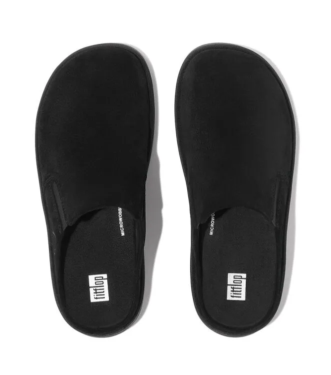 FITFLOP GENFF CLOSED BACK MULE  SUEDE/BLACK BLACK PANTOFFELS MUIL