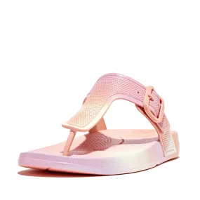 FitFlop Iqushion Iridescent Adjustable Buckle Flip-Flops Slippers