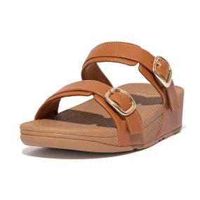 FitFlop Lulu Adjustable Slide - Leather Slippers