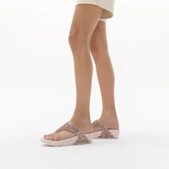FITFLOP LULU MULTITONAL GLITTER TOEPOST SANDALS