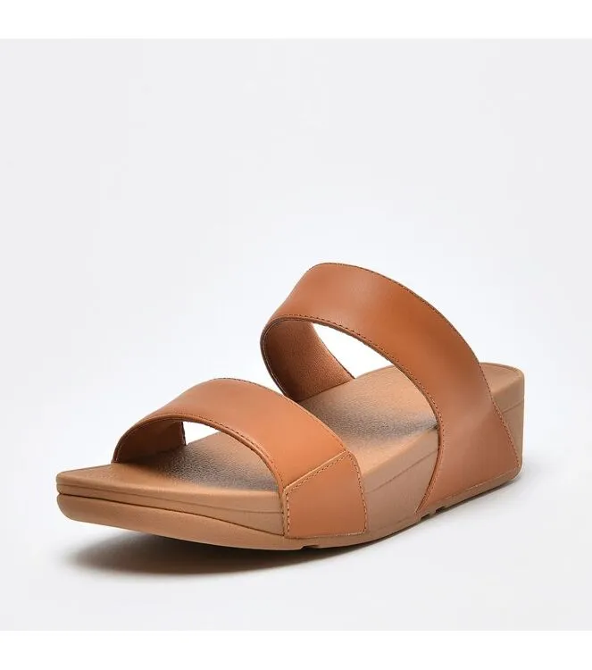 FITFLOP LULU SLIDE  LEATHER SLIPPERS
