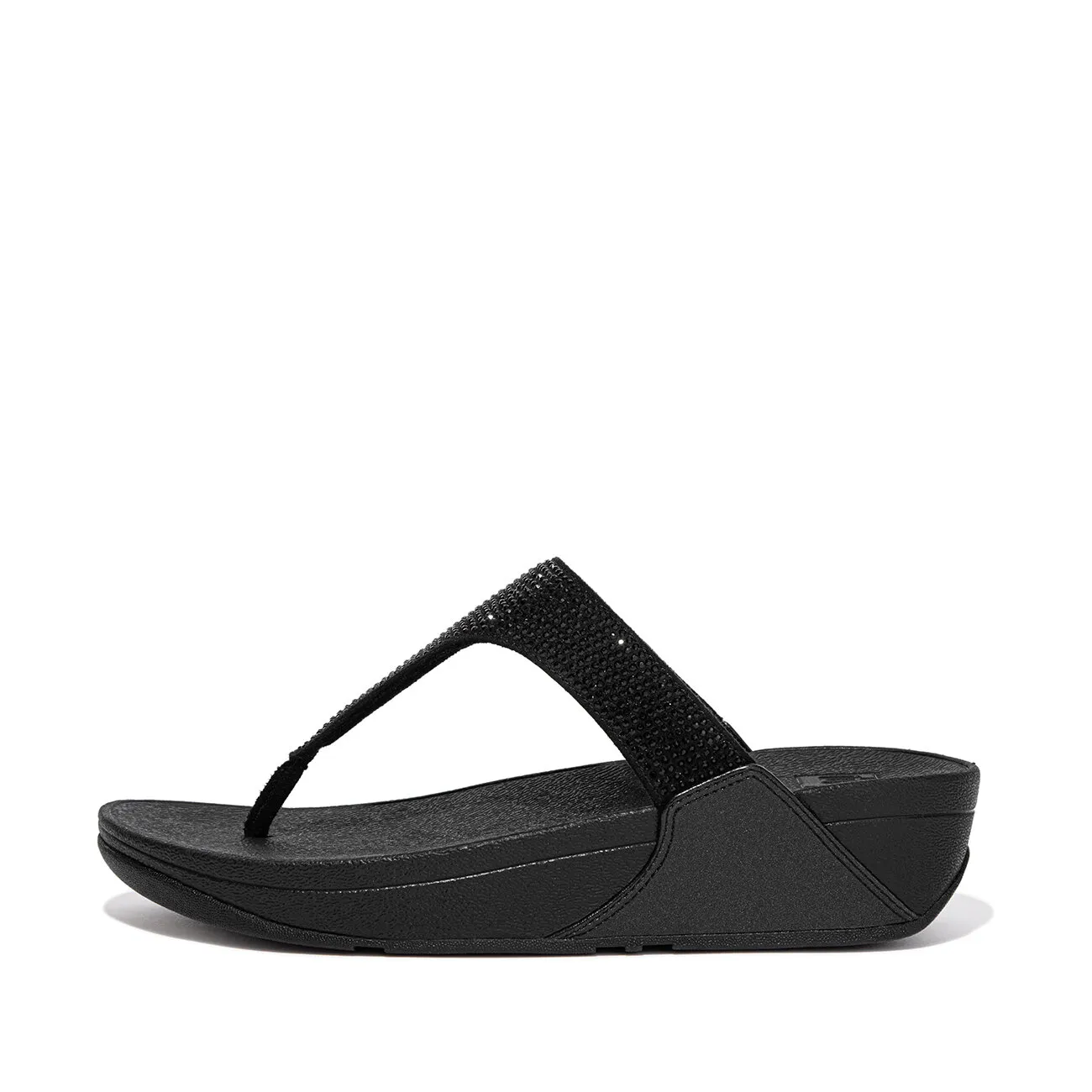 FitFlop lulu toepost all black Slippers