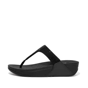 FitFlop lulu toepost all black Slippers