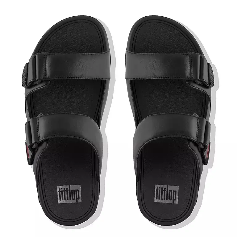 FitFlop Men Gogh Moc Slide In Leather Black