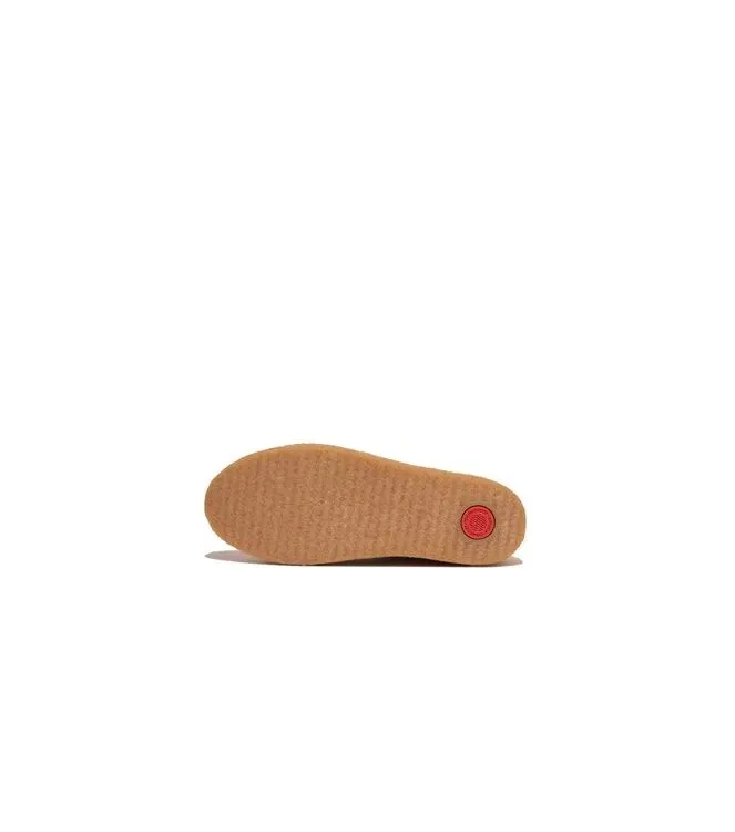 FitFlop Rally Tumbled Leather Crepe Sneakers stone beige Sneakers / veterschoenen