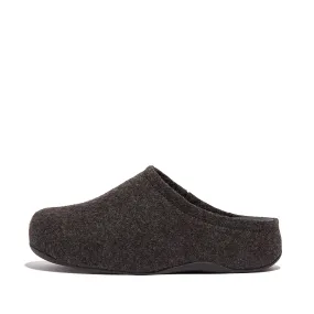 FitFlop Shuv Cushy Felt Clog Slippers all black Pantoffels muil