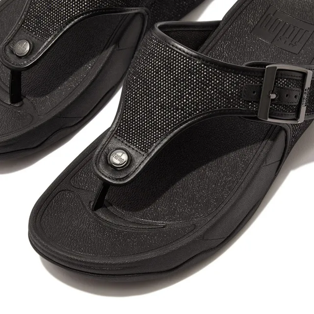 FITFLOP TRAKK II MENS BUCKLE TWOTONE CANVAS TOETHONGS