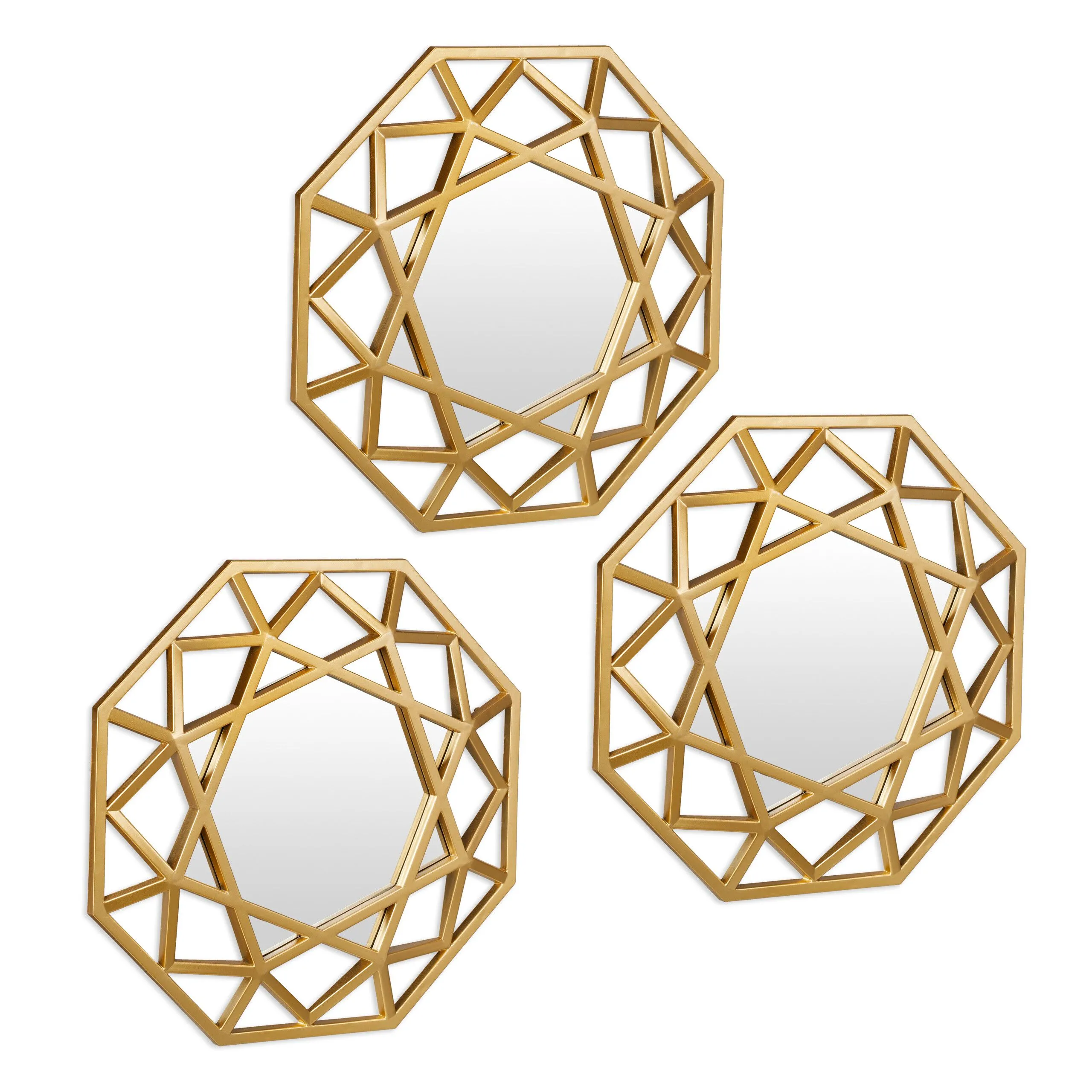 Wandspiegel set van 3 diamant