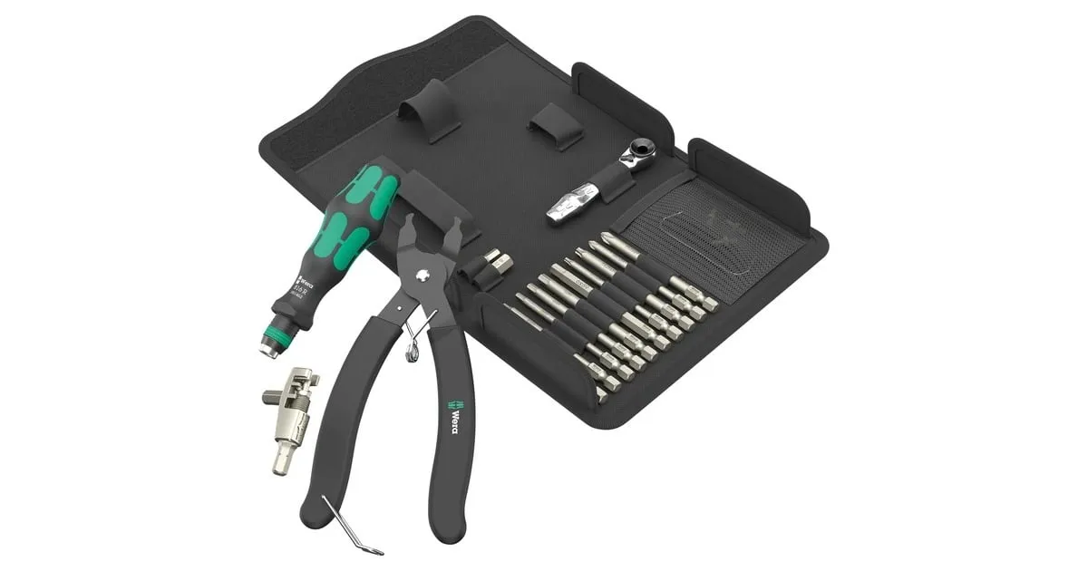 Wera 9532 kettingpons werkplaatsset gereedschapsset (Zwart/groen, 20‑delig)